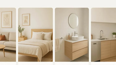 Sfeerbeeld van meerdere kamers in huis.