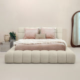 Platformbed Adore Ruby Bouclé Beige – 180x200 cm – Zonder Matras in stof - Mooier Thuis