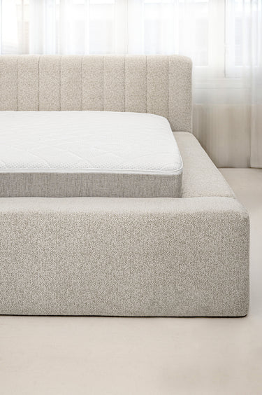 Platformbed Adore Edira Beige – 160x200 cm – Incl. Matras - afbeelding 10
