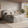 Opbergbed Halo Zand – 160x200 cm in bouclé - Mooier Thuis