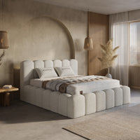 Opbergbed Harmony Beige – 180x200 cm in teddy - Mooier Thuis