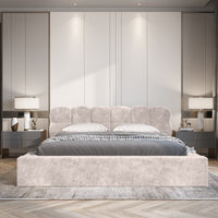 Platformbed Adore Houston Grijs – 160x200 cm – Incl. Matras - afbeelding 2