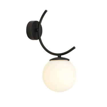 BOSTON 1-lichts wandlamp - Opaalwit glas