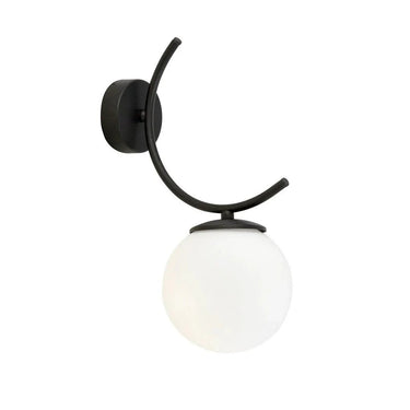 BOSTON 1-lichts wandlamp - Opaalwit glas