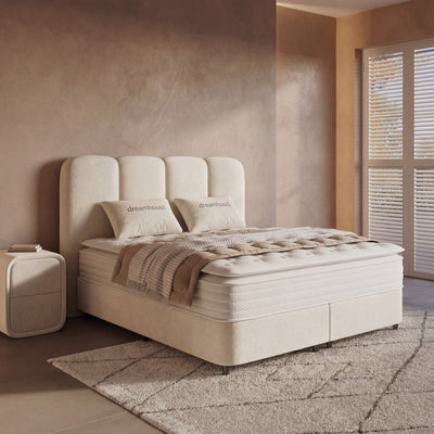 Opbergboxspring Pearl Beige – 180x200 cm