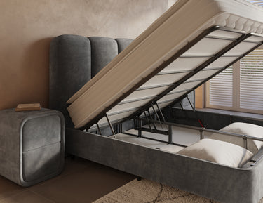Opbergboxspring Pearl Antraciet – 140x200 cm - afbeelding 10