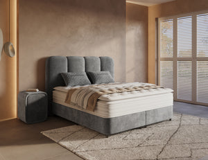Opbergboxspring Pearl Antraciet – 180x200 cm