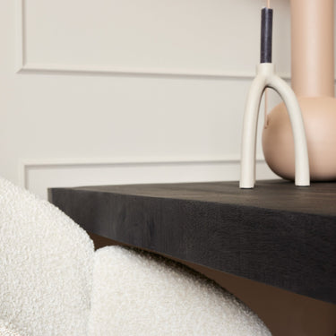 Mangohout eettafel Boaz | Zwart | 200 cm