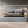 Platformbed Adore Vana Grijs – 140x200 cm – Incl. Matras in stof - Mooier Thuis