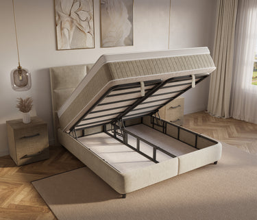 Opbergboxspring Verdo Beige – 180x220 cm - afbeelding 3