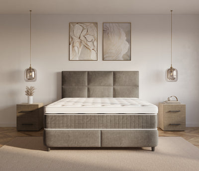 Opbergboxspring Verdo Taupe – 180x200 cm