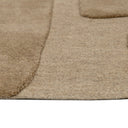 Vloerkleed Trenton 550 bruin laagpolig – detailfoto van pool en structuur