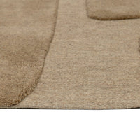 Vloerkleed Trenton 550 bruin laagpolig – detailfoto van pool en structuur