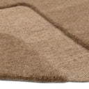 Vloerkleed Trenton 550 bruin laagpolig – detailfoto van pool en structuur