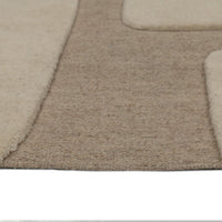 Vloerkleed Trenton 560 beige laagpolig – detailfoto van pool en structuur
