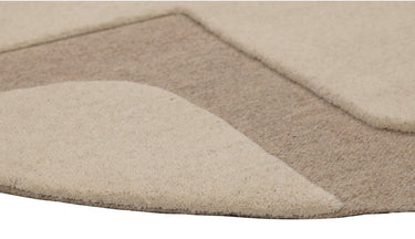 Vloerkleed Trenton 560 beige laagpolig – detailfoto van pool en structuur