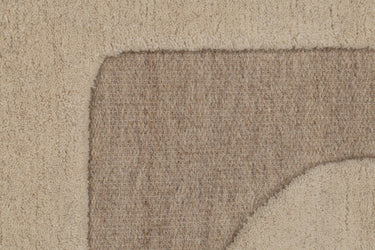 Vloerkleed Trenton 560 beige laagpolig – detailfoto van pool en structuur