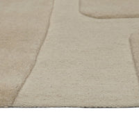 Vloerkleed Trenton 600 creme laagpolig – detailfoto van pool en structuur