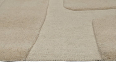 Vloerkleed Trenton 600 creme laagpolig – detailfoto van pool en structuur