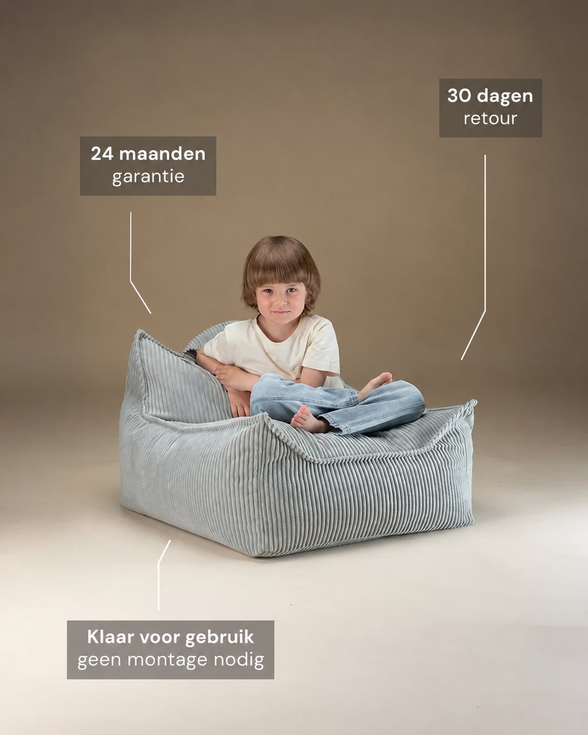 De Wigiwama zitzakstoel Mint green