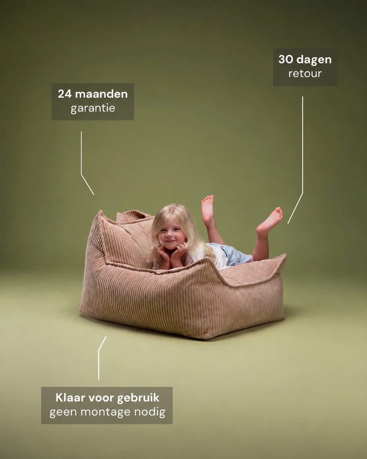 De Wigiwama zitzakstoel Brown Sugar