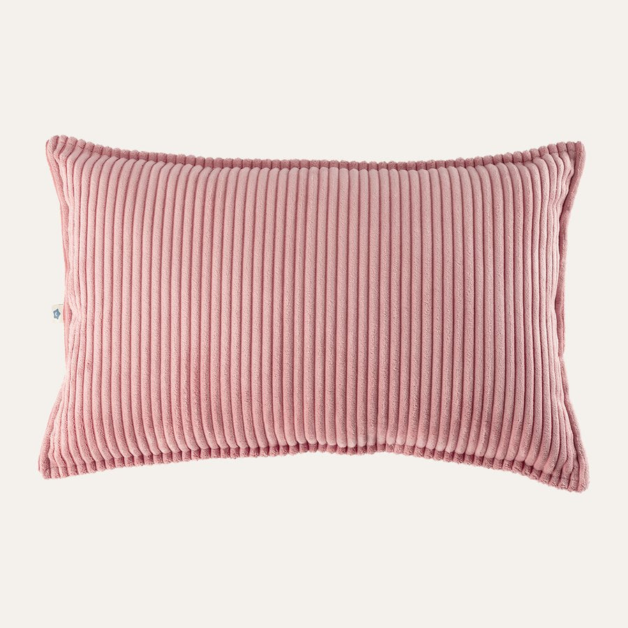 Wigiwama Rechteckiges Rippenkissen in Rosa Mousse