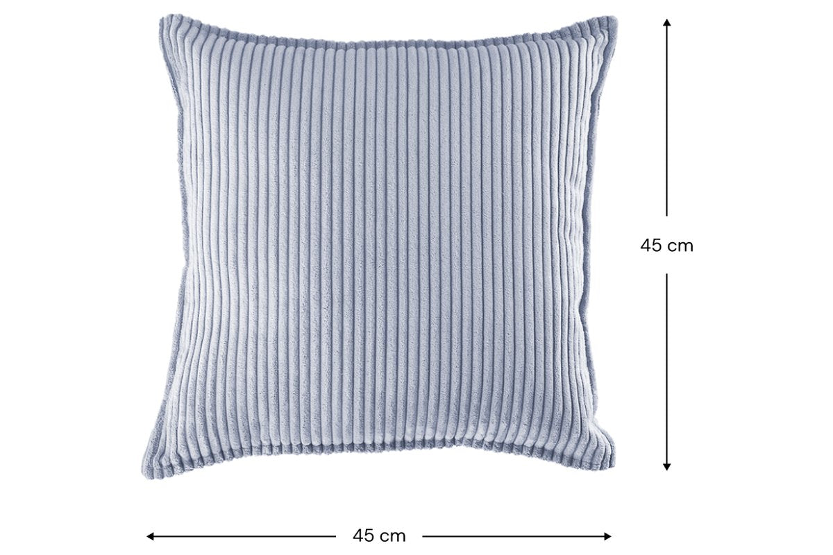 Afmetingen Wigiwama Quadratisches Rippenkissen Blaubeerblau: 45 cm breed, 45 cm hoog