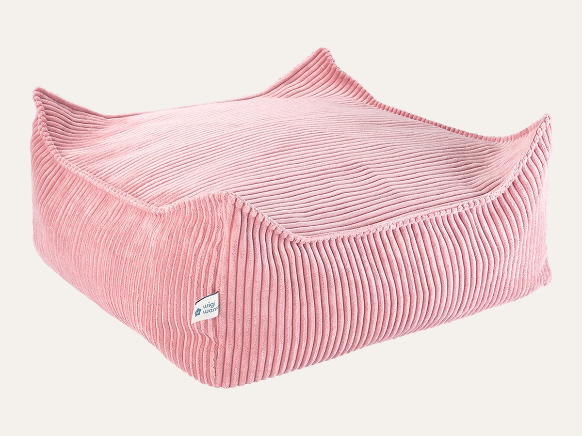 De Wigiwama vierkante poef Rosa Mousse