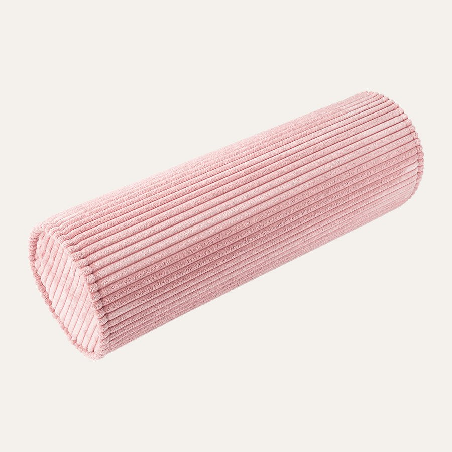 Geripptes Wigiwama-Nackenstützkissen in Rosa Mousse