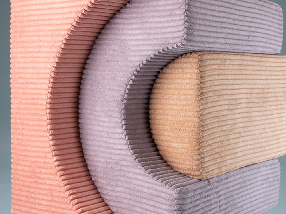 Ribstof van dichtbij — Wigiwama Regenboog speelset Pink Mousse