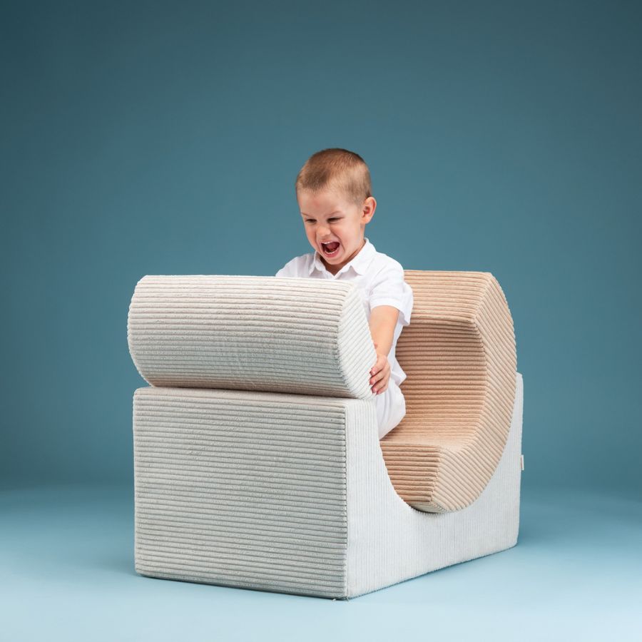 Wigiwama Regenbogen-Spielset aus geripptem Stoff Marshmallow