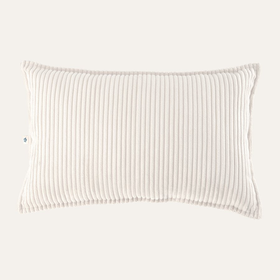 Wigiwama Rechteckiges Rippenkissen in Marshmallow (gebroken wit)