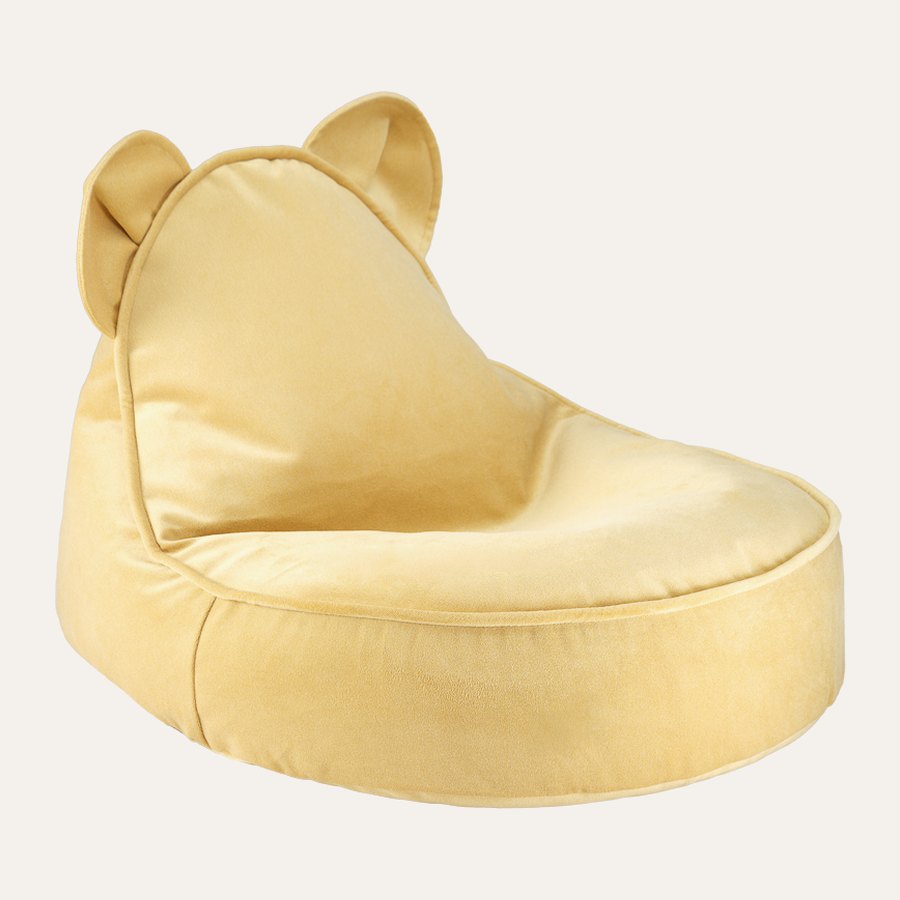 Wigiwama Velvet Bear Sitzsack in Gesalzenes Karamell