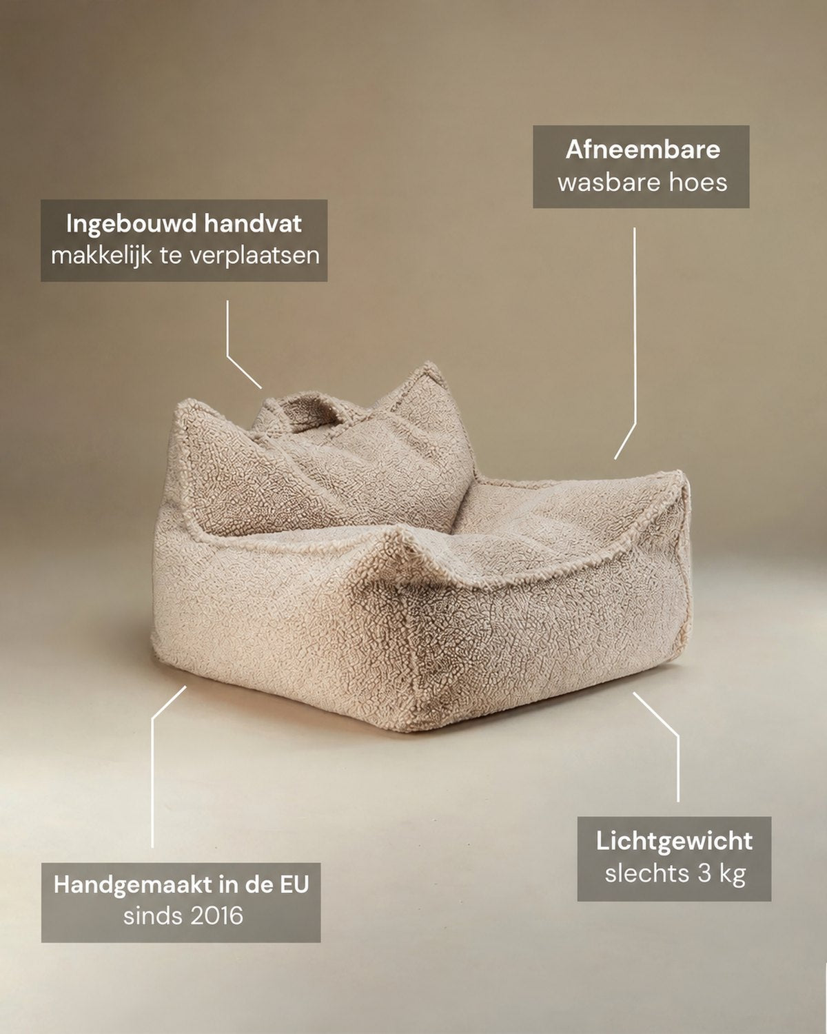 Kenmerken Wigiwama Zitzakstoel Cookie