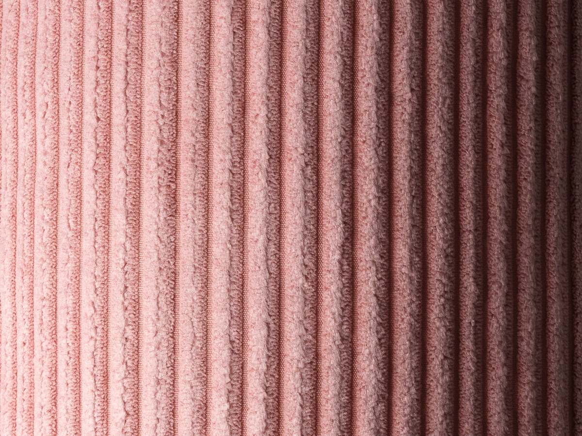 Ribstof van dichtbij — Wigiwama Wolkenstoel Pink Mousse