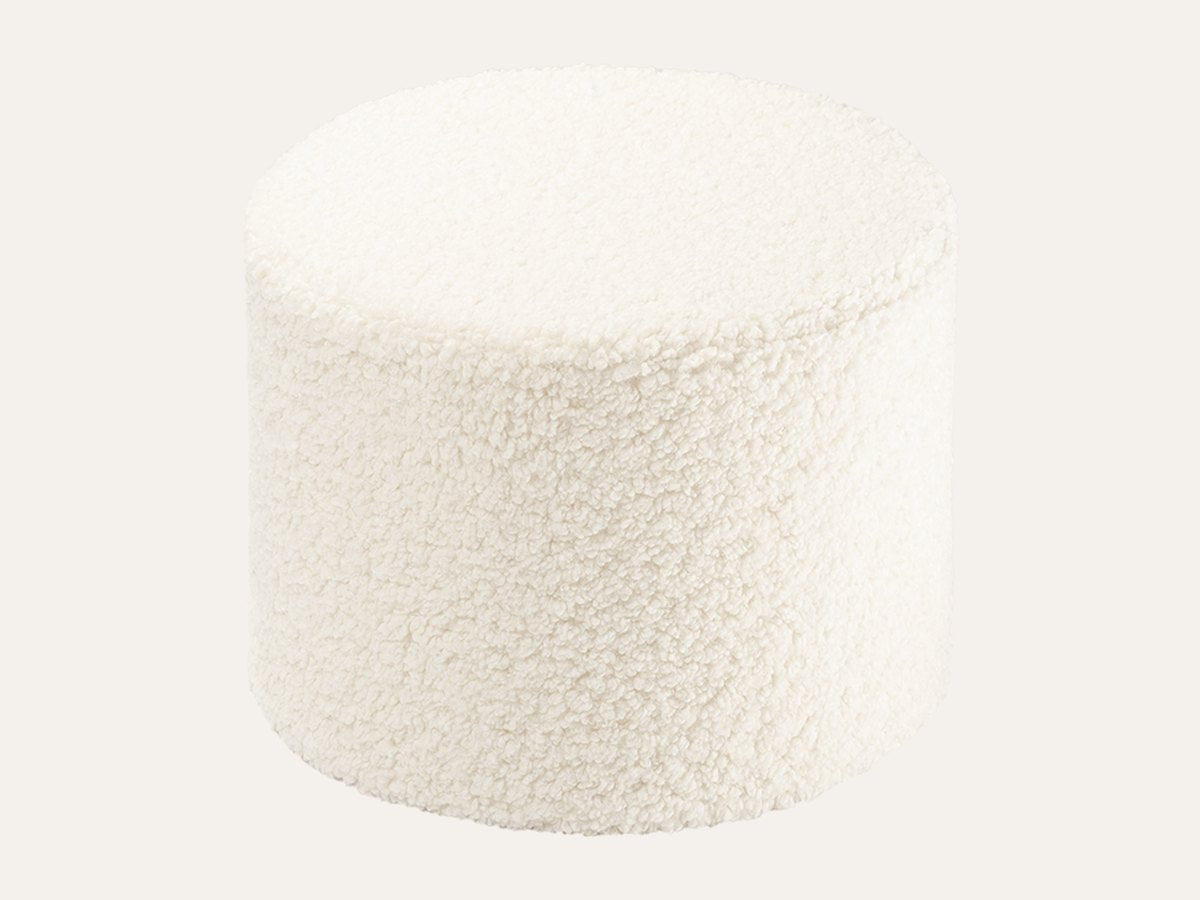 De Wigiwama ronde zitpoef Cream White