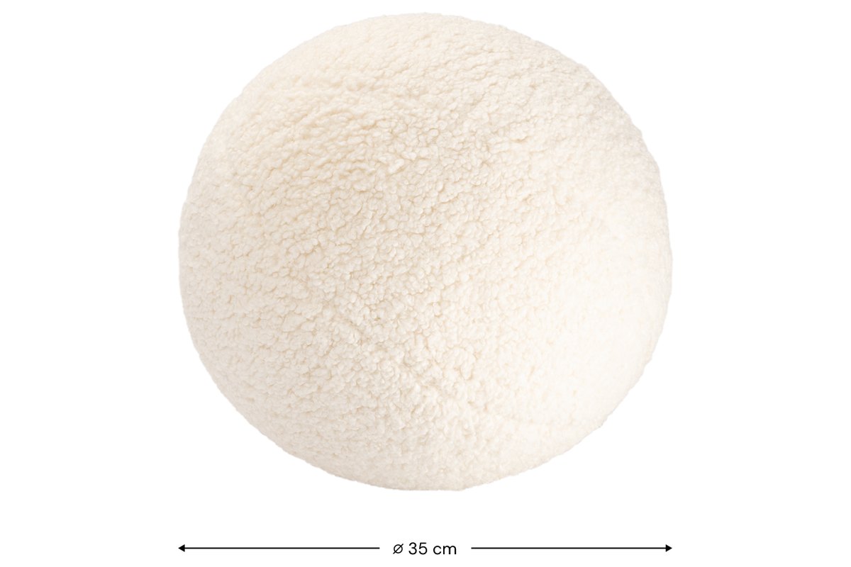 Afmetingen Wigiwama Teddy Bolster Cushions Cream White: Ø 35 cm