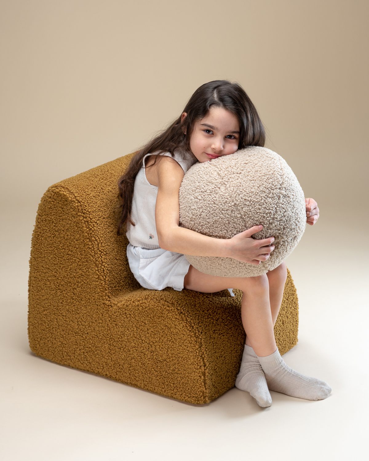 Kenmerken Wigiwama Teddy Bolster Cushions Biscuit