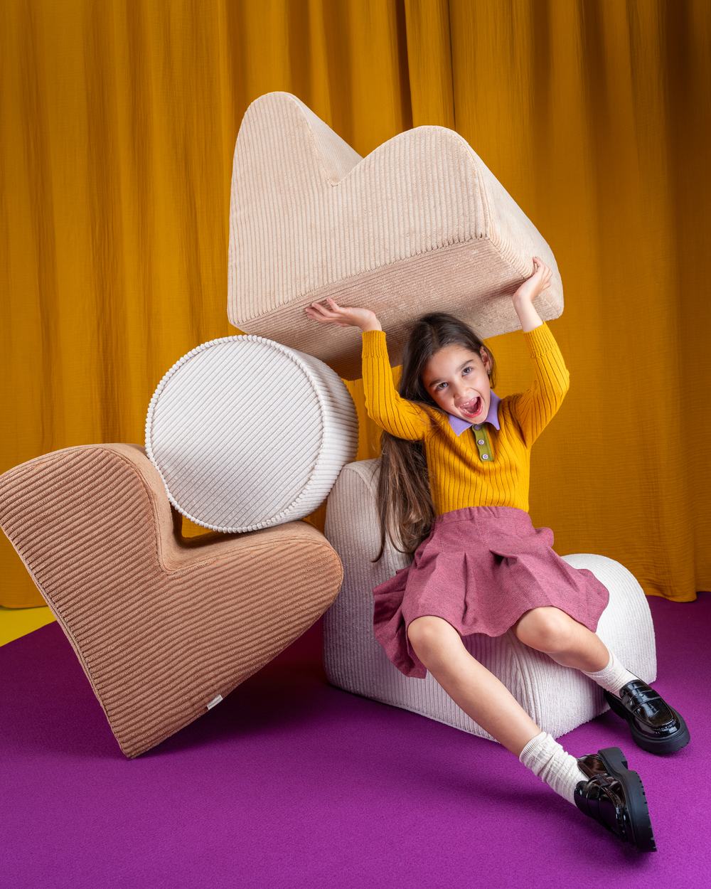 Wigiwama Wolkenstoel Toffee in een kinderkamer