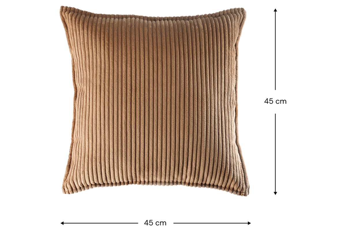 Afmetingen Wigiwama Vierkante kussen Toffee: 45 cm breed, 45 cm hoog
