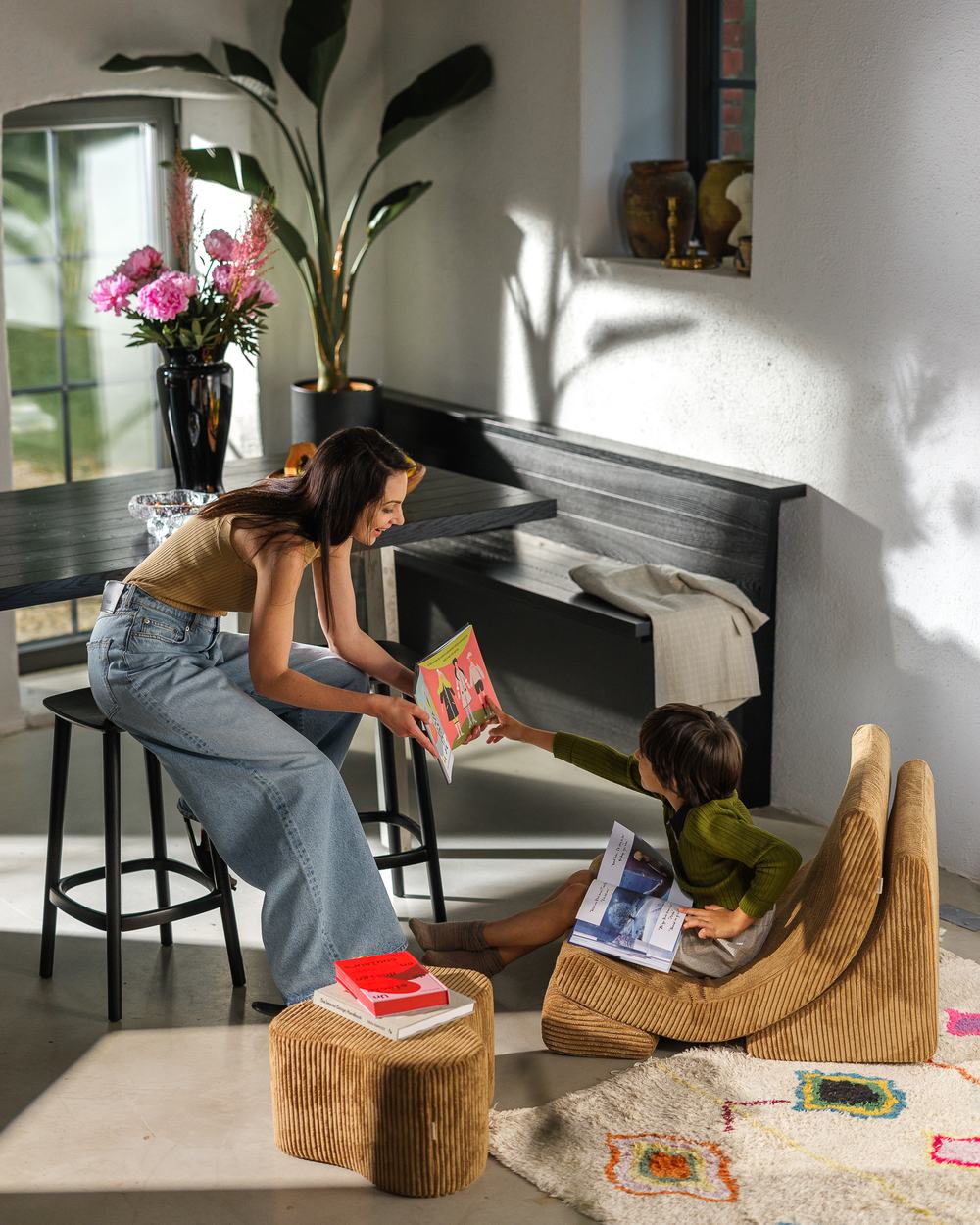 Wigiwama Wolkenpoef Toffee in een kinderkamer