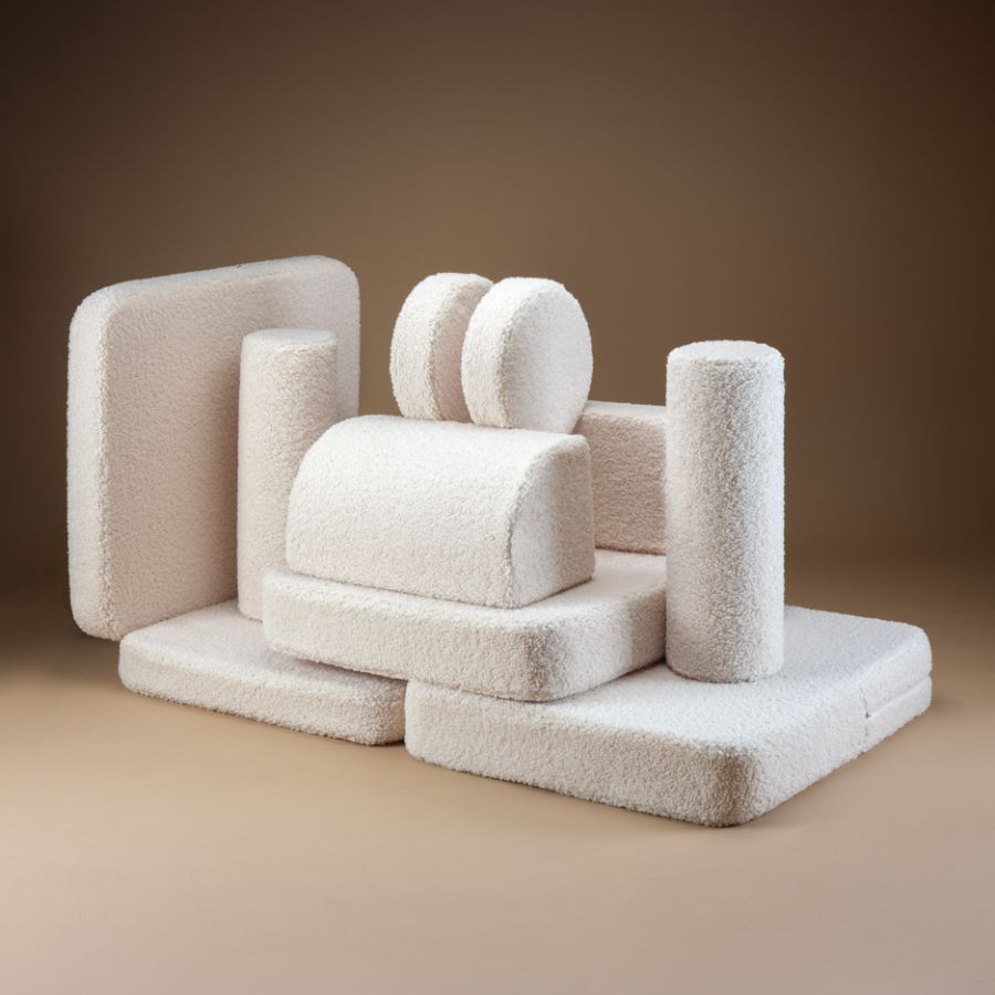 Wigiwama Kinderspielbank, 9-teilig, aus Teddyfell Keks