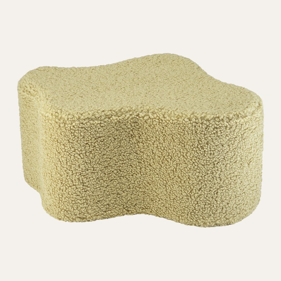 Wigiwama Wolkenpoef van teddy-stof in Matcha