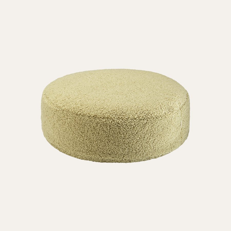 Wigiwama-Hocker aus Teddy-Stoff in Matcha (zachtgroen)