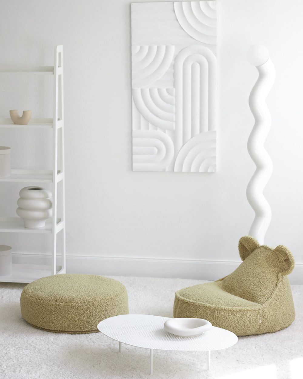 Wigiwama Berenzitzak Matcha in een kinderkamer