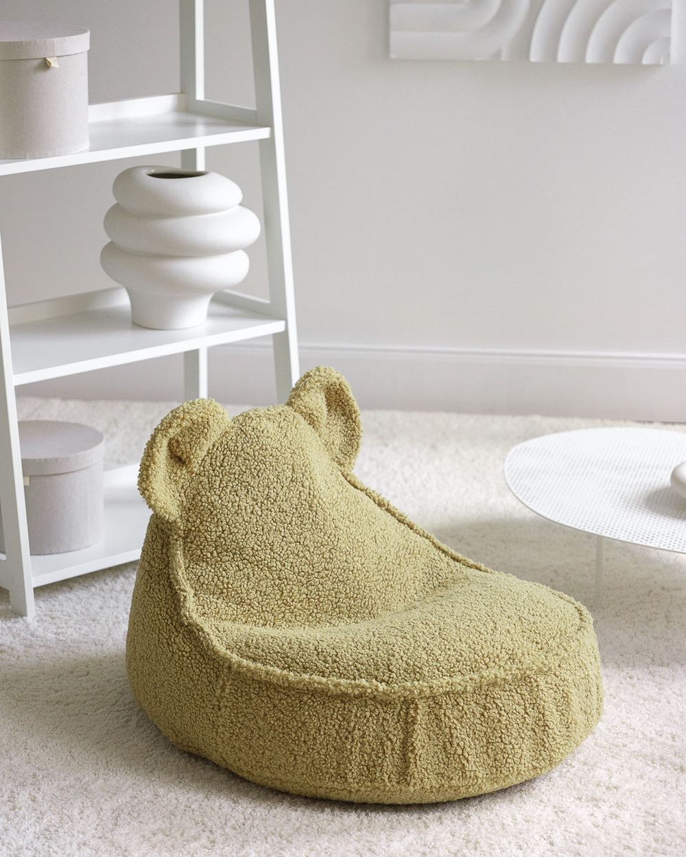 Wigiwama Berenzitzak Matcha in een kinderkamer