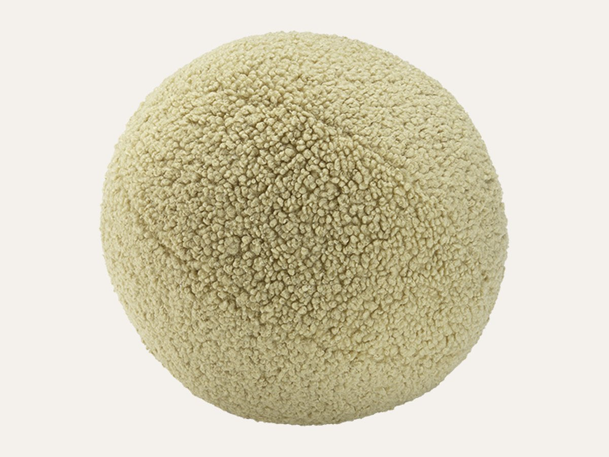 Het Wigiwama bolkussen van teddy-stof Matcha