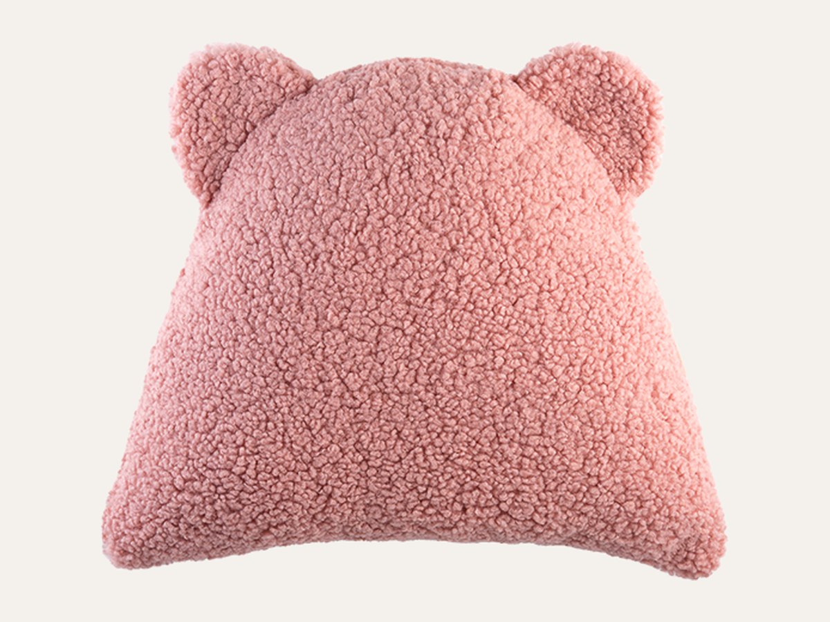 Het Wigiwama berenkussen van teddy-stof Guava