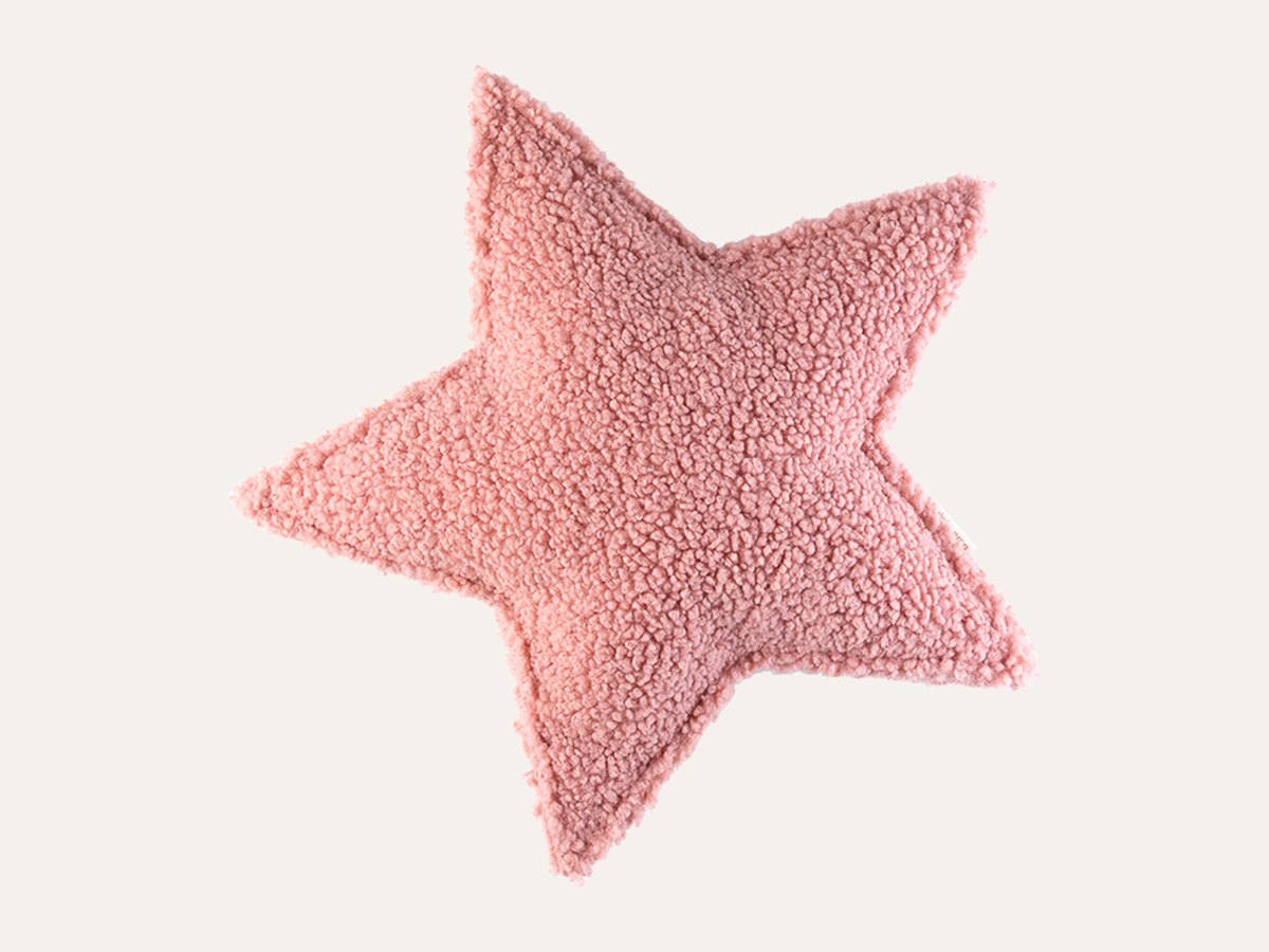 Het Wigiwama sterkussen van teddy-stof Guava