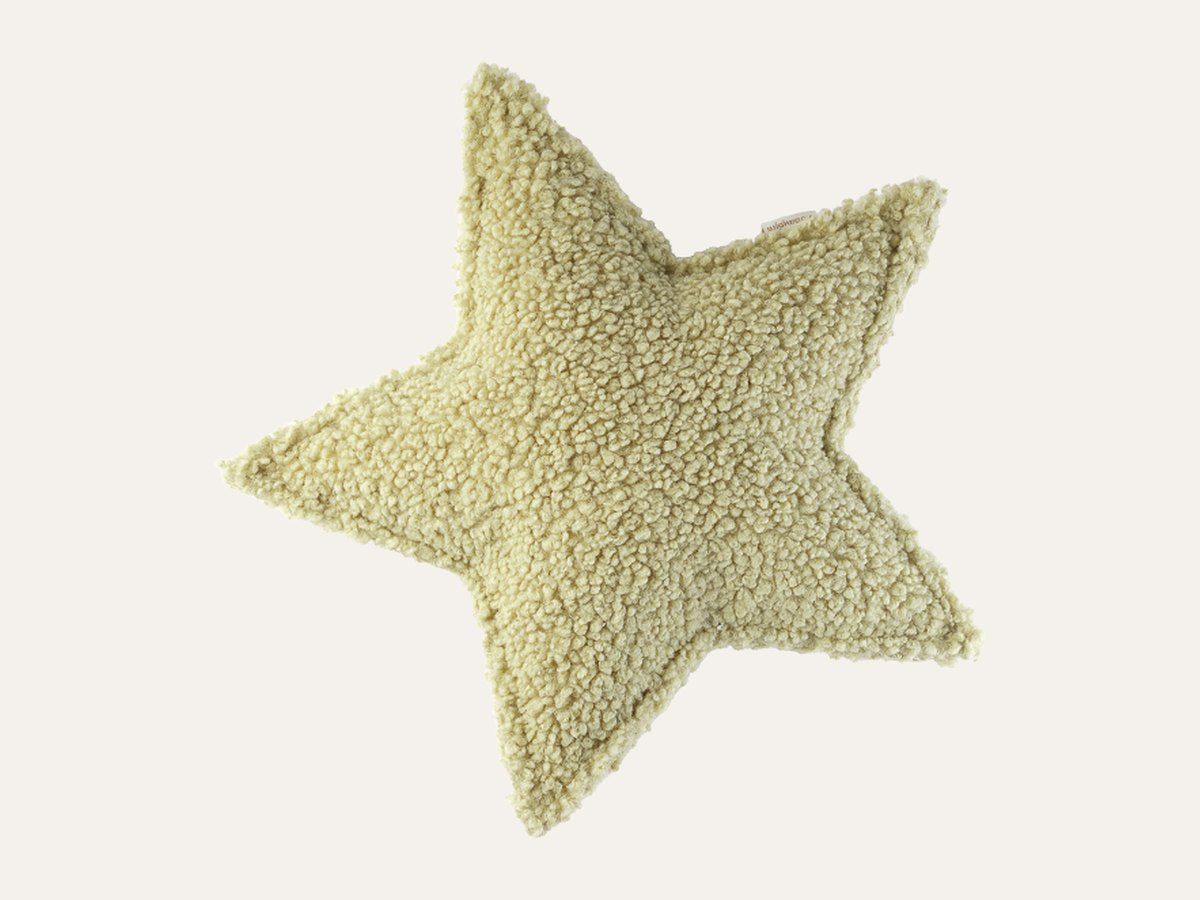 Het Wigiwama sterkussen van teddy-stof Matcha